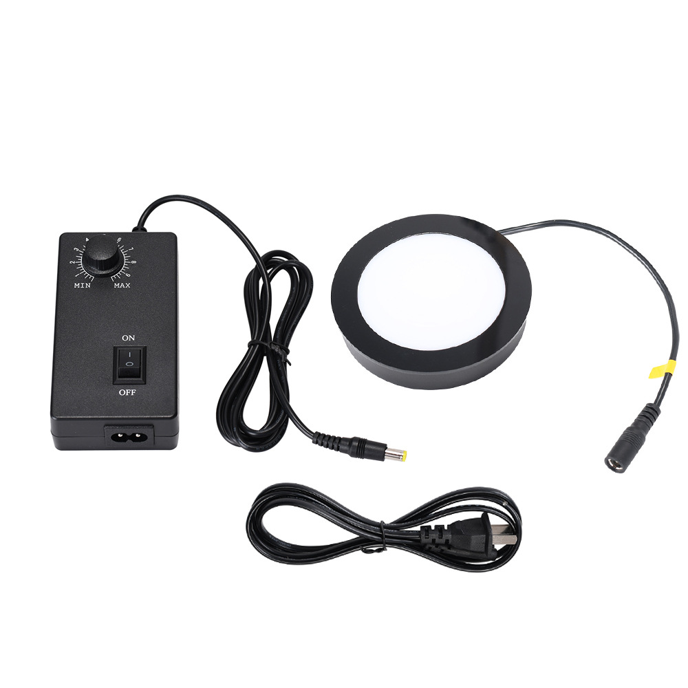 海约体视显微镜底部圆形LED光源可调工业电子显微镜辅助光圈