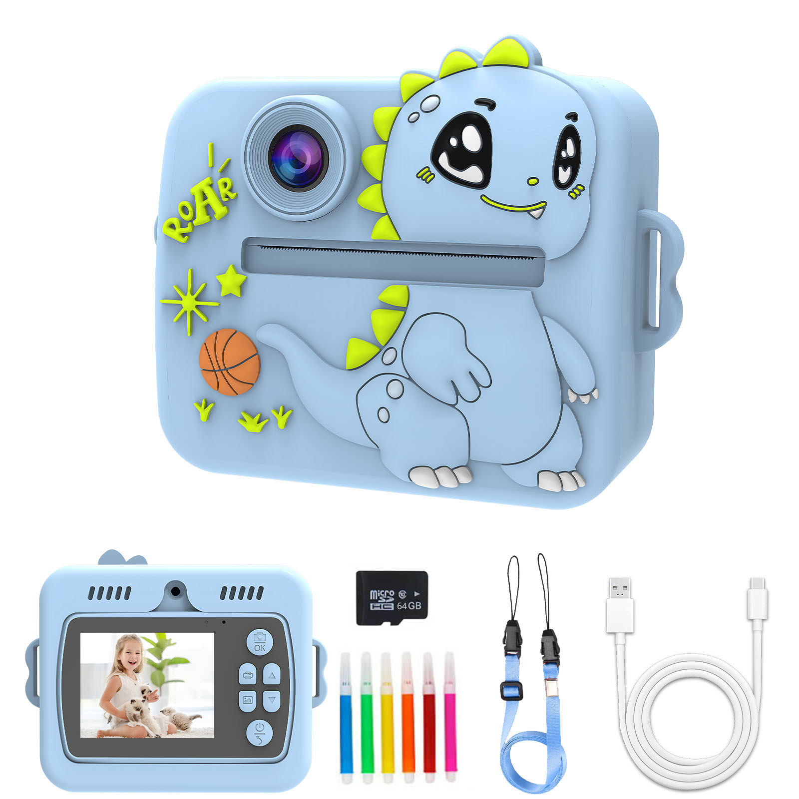 파란색 공룡 + 64G 메모리 카드 + 정교한 포장