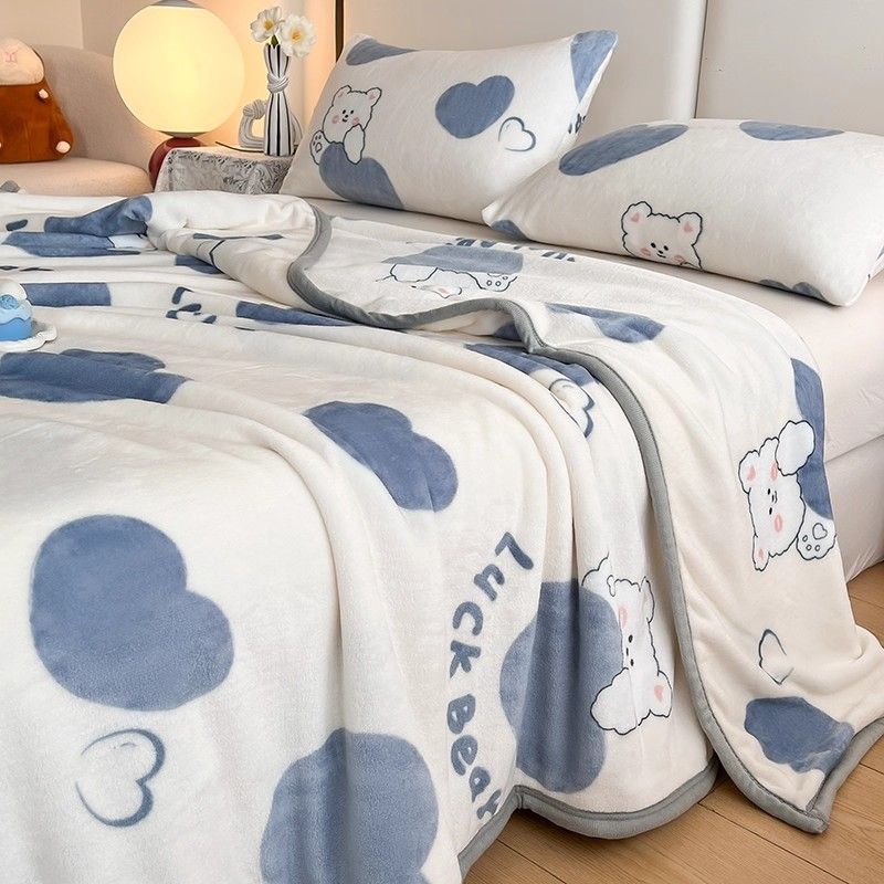 Leche mantas de lana de coral brida gruesa mantas de lana de coral mantas de siesta mantas de invierno