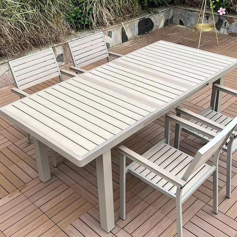 Mesas y sillas de comedor de balcón al aire libre nórdico Patio de la villa Sala de sol Jardín del hotel Recreación al aire libre Cuerda de ocio Muebles de silla de ratán