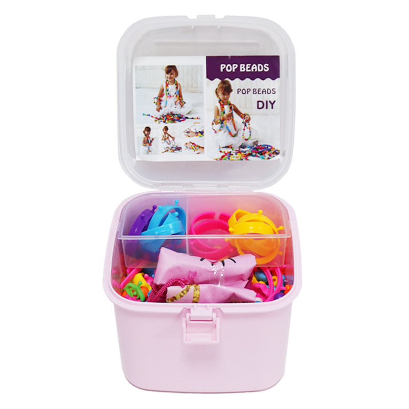 Pop Art Beaded Toy Children's DIY Educational Cordless Puzzle Insert Girl's Bracelet Necklace Parent-Child