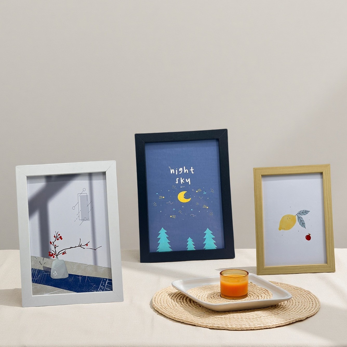 Simple Wooden Photo Frame Handmade Picture Frame Wholesale 5-Inch 6inch 7inch 8inch 10inch A4 Photo Wall Hanging Wall Display Empty Frame