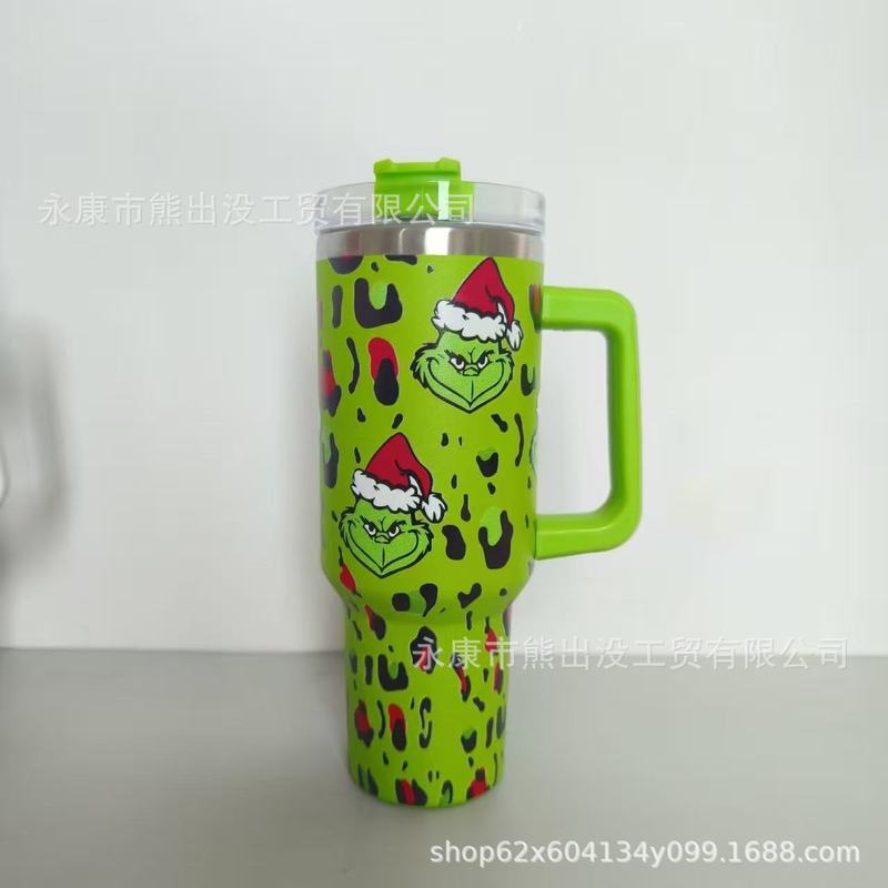 格林奇40oz汽车杯304不锈钢保温杯便携家用防摔水杯创意高颜值|undefined