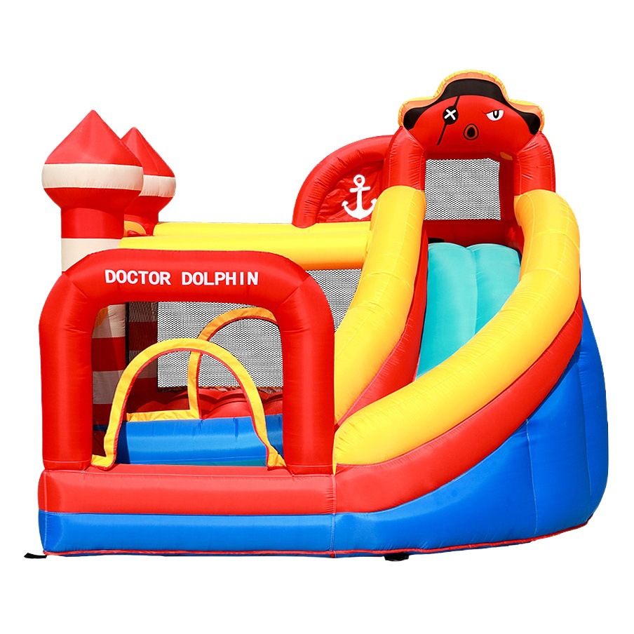 Castillo inflable infantil Doctor Dolphin, estilo pirata y pulpo, trampolín inflable para uso doméstico, tobogán, castillo inflable para niños
