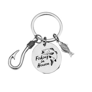 Cross-Border Key Pendant for Fishing Enthusiasts You'Re My Best Catch Stainless Steel Keychain Gift