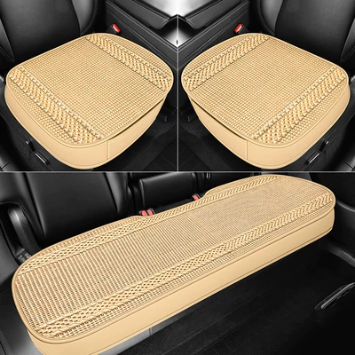 Seat cushion, seat cover — Three-Piece Set, Rear Seat Cushion - off-white-all-inclusive-three-piece-set