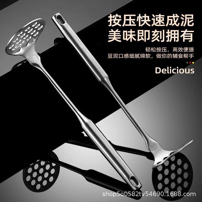 304 Stainless Steel Masher Potato Masher Kitchen Tool Manual Pumpkin Masher Baby Food Masher Tool