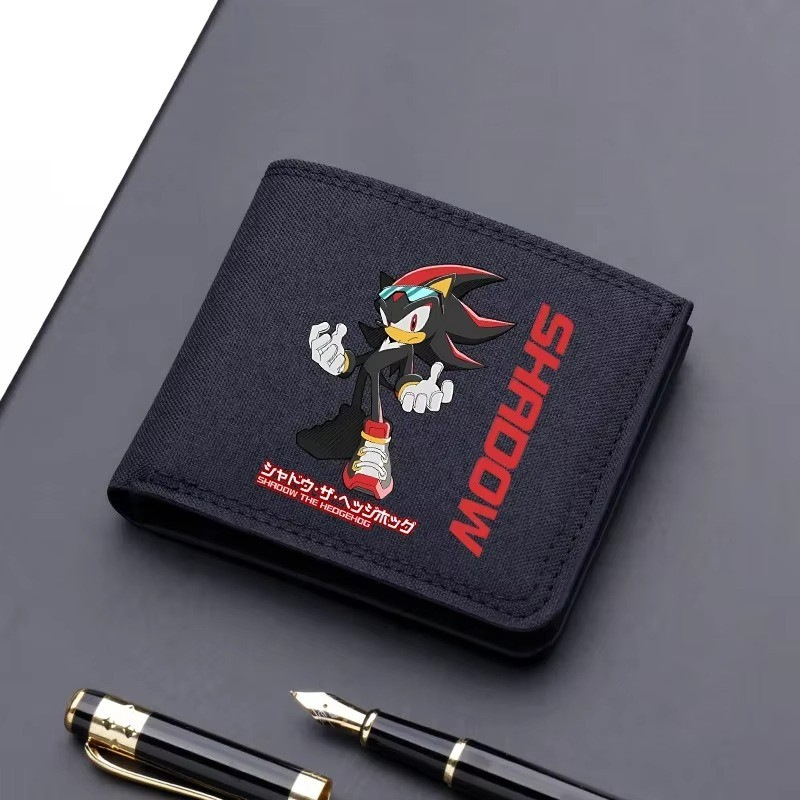 Sonic Cartoon Print Short Ultra-Thin Multi-Functional Wallet Card Holder