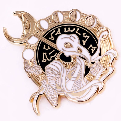 Egyptian mythology Moon God Kong Su enamel pin moon Constellation badge
