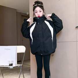 女童外套春秋款2024新款韩版网红中大童秋装女孩秋季儿童冲锋衣潮