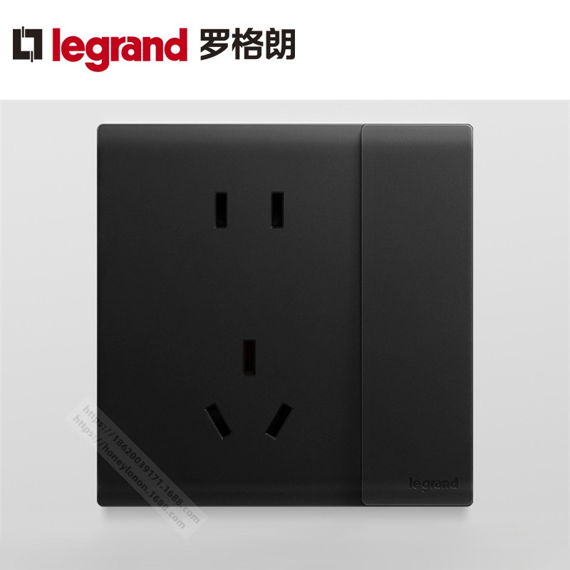 Legrand/罗格朗 简悦 带开关二三插座_石墨黑 F6R/15/10USL-C