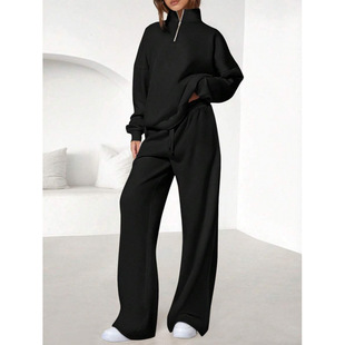 K 10511 Half zip sport two-piece set ������\�Ӄɼ����b