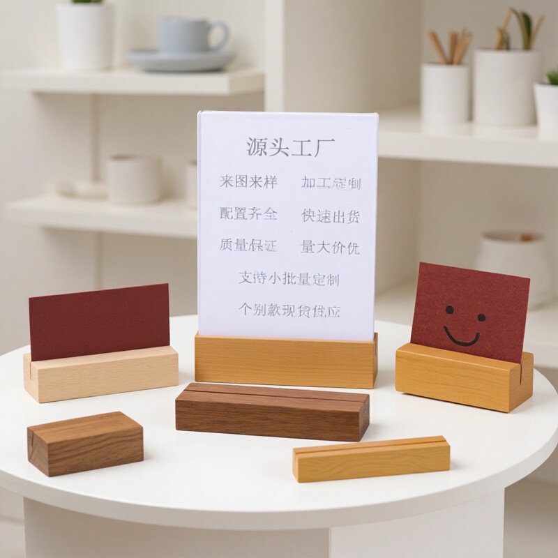 Source Factory Ready-Made Beech Base Card Base Business Card Base Wooden Wood Base Business Card Solid Wood Base
