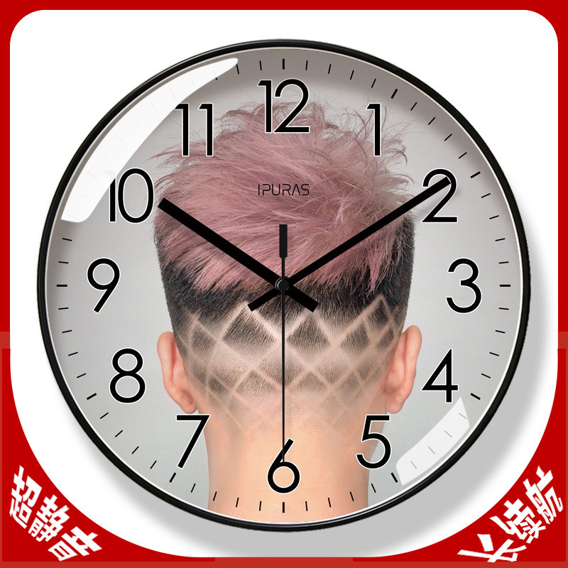 Ultra-quiet 6466 beauty salon clock club wall clock silent quartz clock fashion silent second-sweeping quartz clock
