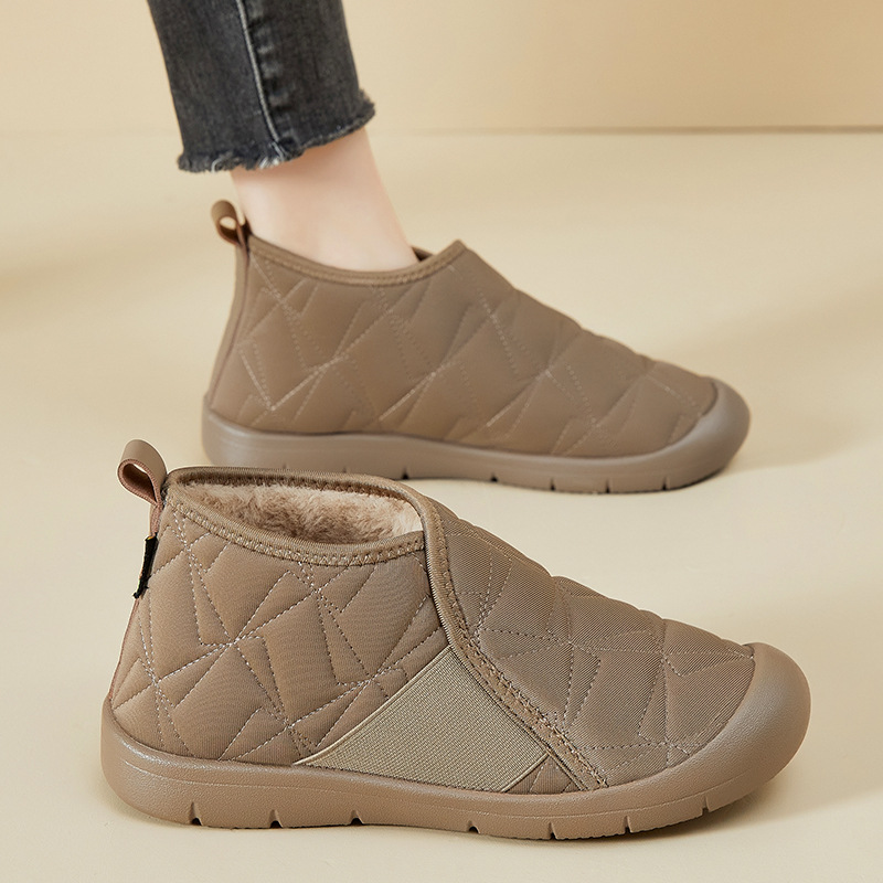 Zapatos de algodón para mujeres nuevas botas cálidas y botas de nieve gruesas casuales, botas de algodón para mujeres, botas cómodas a prueba de frío