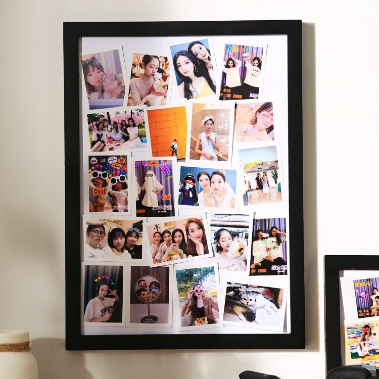 Solid Wood LArge Photo FrAme WAll Mounted PolAroid Picture FrAme CreAtive diy Photo Album FrAme BirthdAy Gift A4