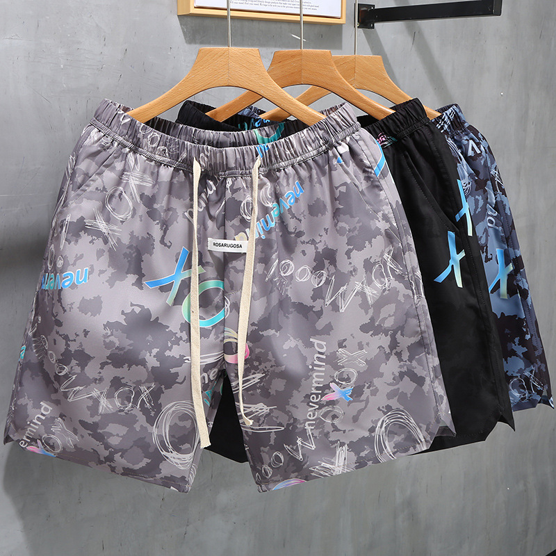 Sneldrogende hardloopshorts voor heren van 12,7 cm (5 inch) - Ademende sportshorts met trekkoord voor de sportschool en het strand._voghion.com