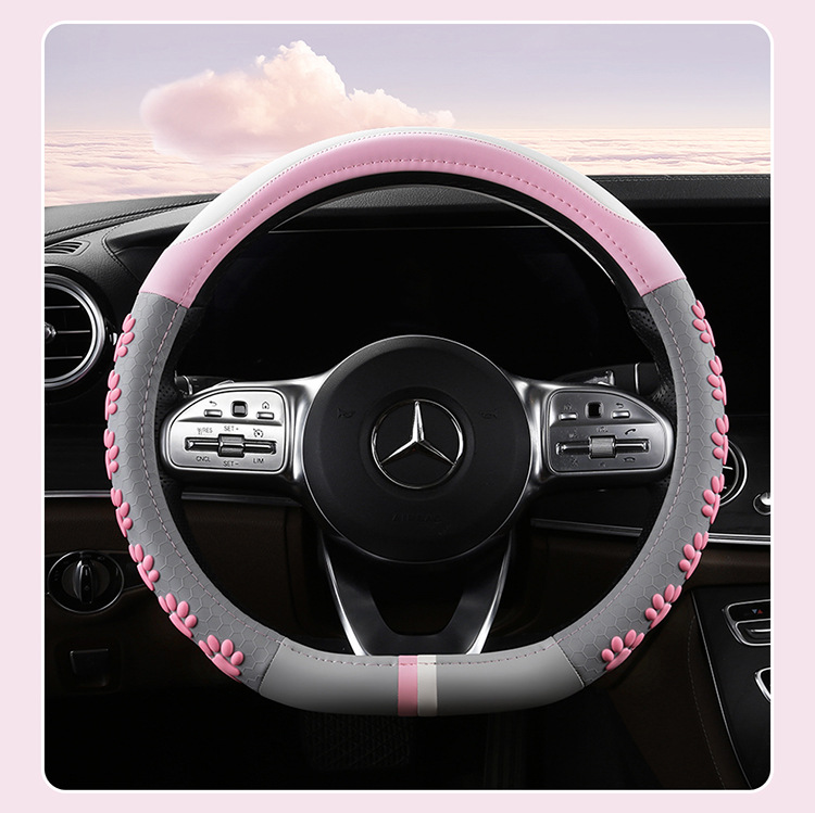 2022 new cartoon 3D adorable claw steering wheel cover non-slip wear-resistant men's and women's four seasons general round d 36-38