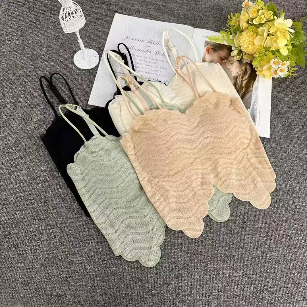 Nuevo algodón de látex sin marcas de alta calidad, chaleco de mujer sin anillo de acero, bra de yoga, ropa interior deportiva, mujer al por mayor