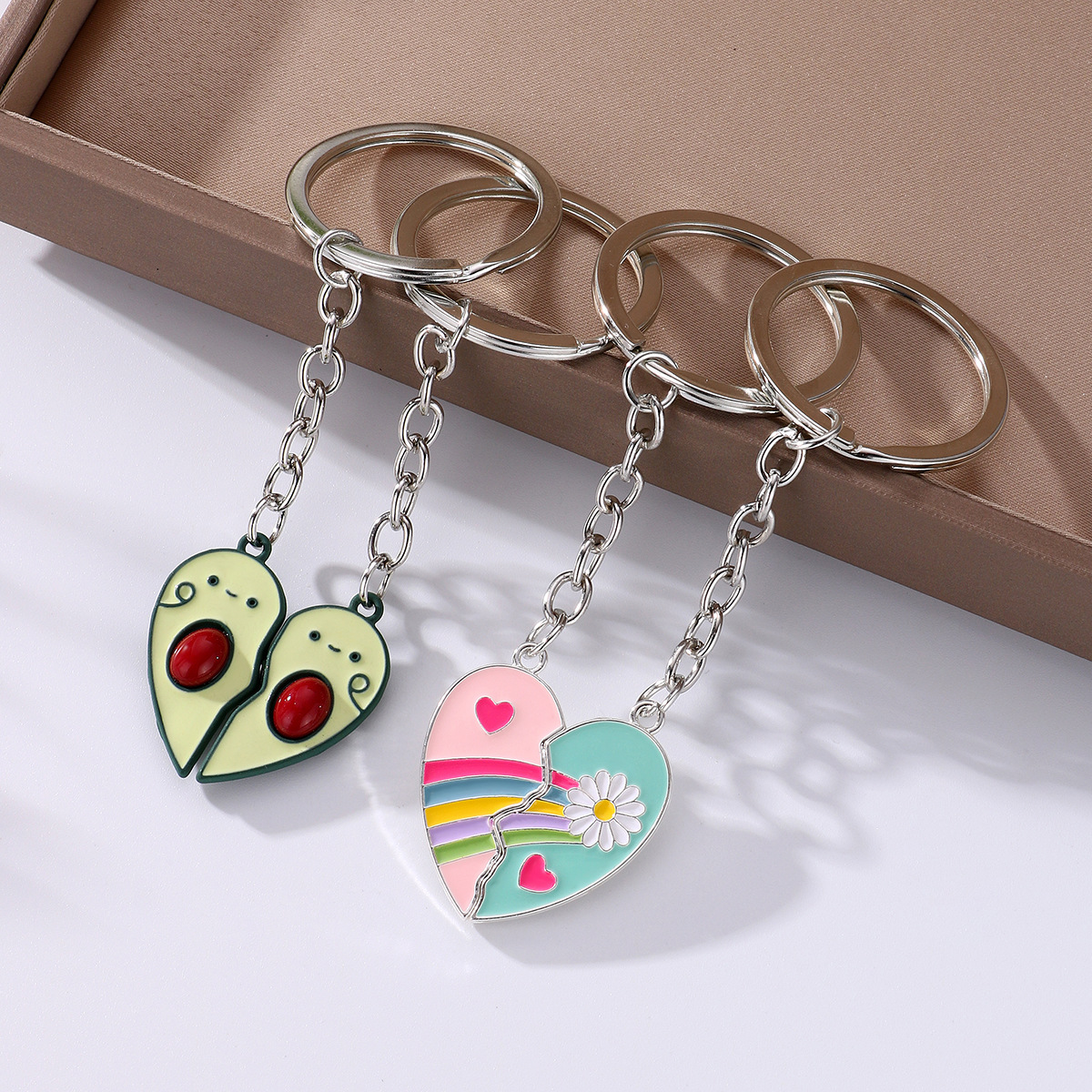 Ig Style Devil's Eye Fruit Heart Shape Alloy Enamel Bag Pendant Keychain display picture 3