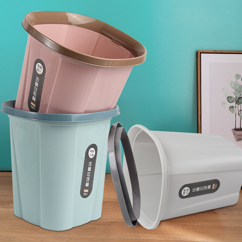 Casa nórdica dormitorio cocina rectangular anillo de presión grande bote de basura mayoristas Hotel bote de basura canasta de basura