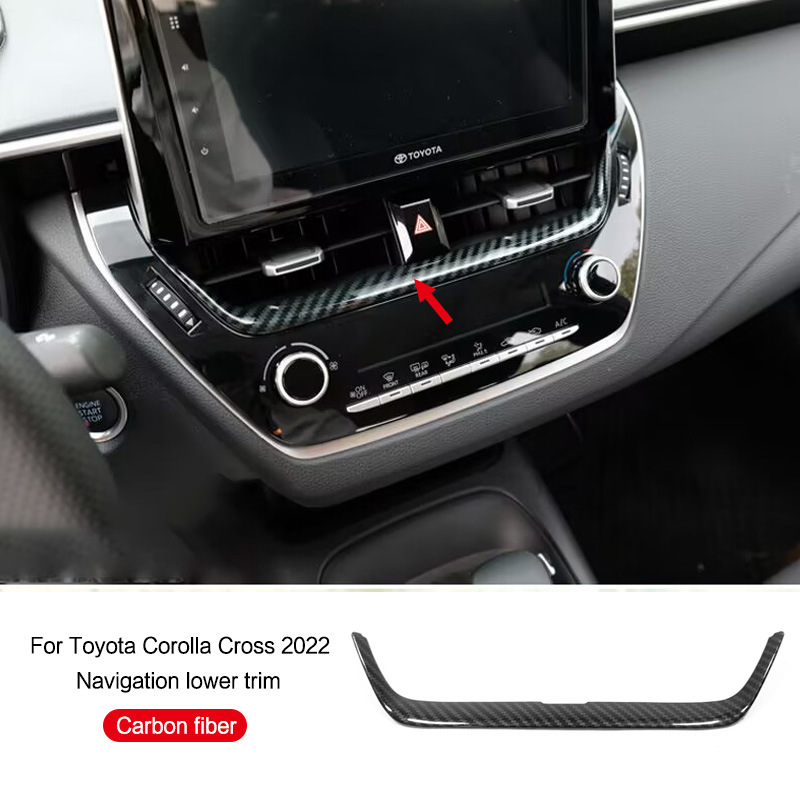 Special for 2022 Corolla Sharp Cross Navigation Lower Trim Modification Accessories Electroplating/Carbon Fiber Pattern
