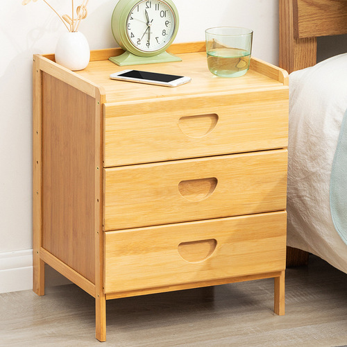 Bedside table simple solid wood small cabinet light luxury storage cabinet bedroom bedside simple Nordic European modern mini