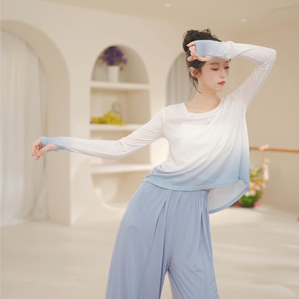 Modern Dance Clothing Summer Top Chinese Classical Practice Short-Sleeved Loose and Elegant Blouse Adult Dance New Style