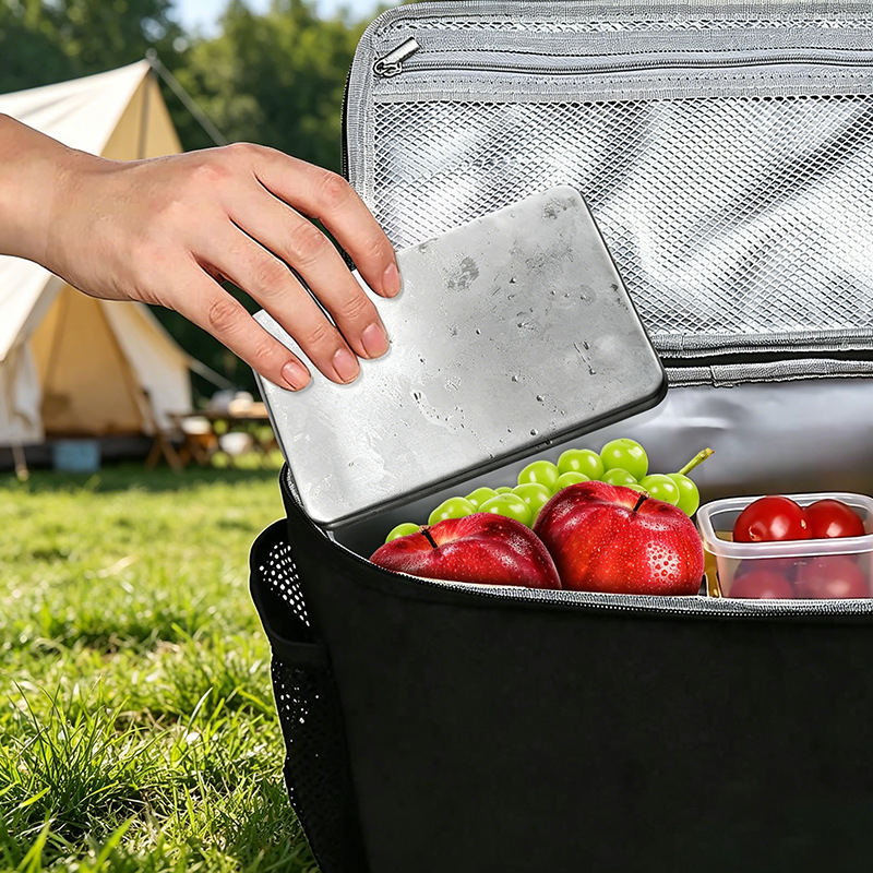 304 Stainless Steel Ice Board for Outdoor Picnics, Portable Freezing Board, Ice Tray, Ice Brick, Cooling Ice Pack, Ice Bag