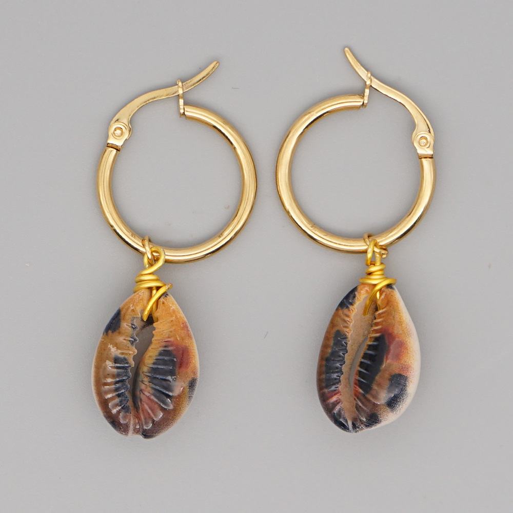 Bohemian Fashion Natural Shell Earrings display picture 2