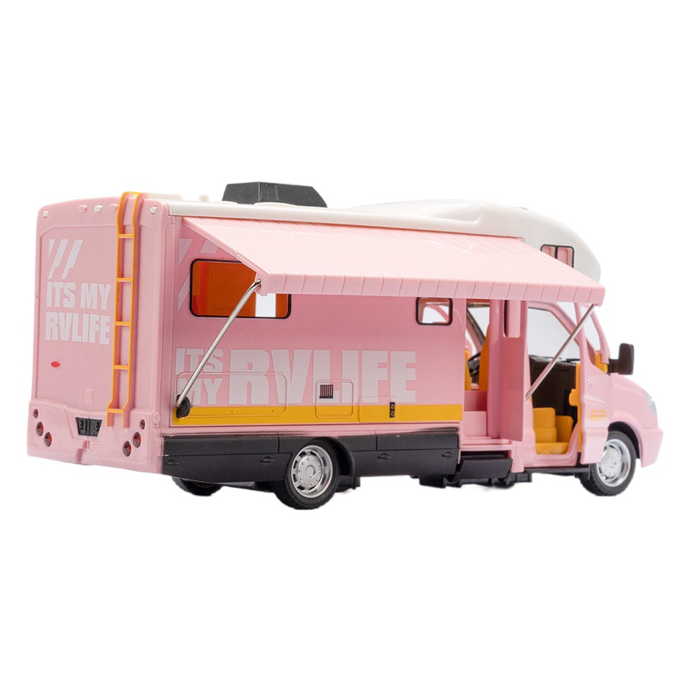 Cailixin aleación modelo de coche 1:32 camping RV sonido luz Tire hacia atrás coche de juguete música modelo decoración colección