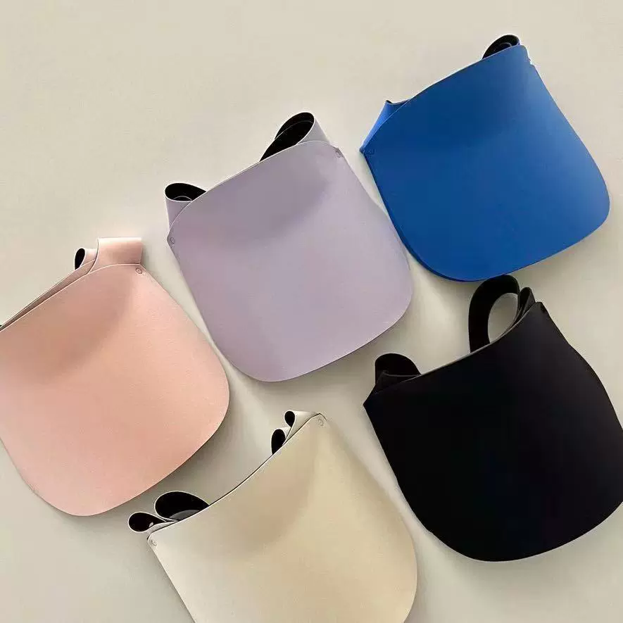 夏季儿童新款遮阳空顶帽亲子糖果色一片式防晒帽出游透气沙滩帽子