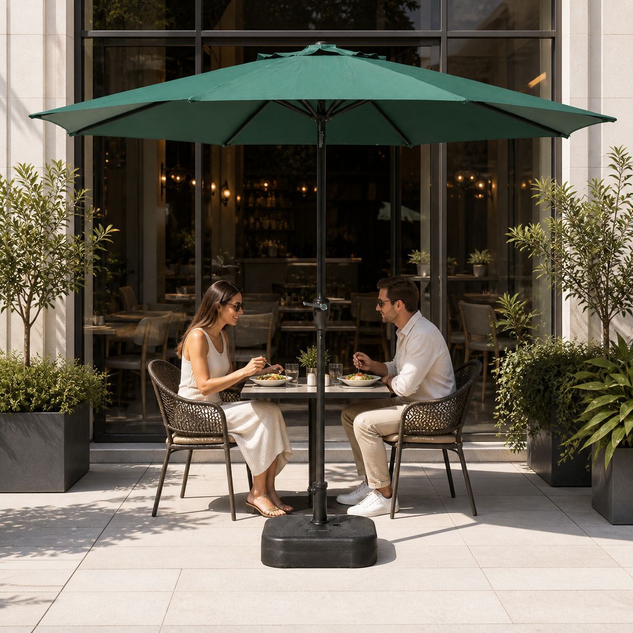 Outdoor sunshade umbrella, patio umbrella, stall umbrella, camping sun umbrella, center-pole umbrella, outdoor beach wedding garden center-pole umbrella