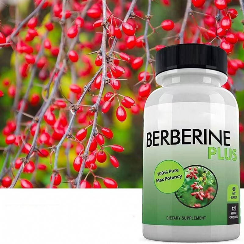 现货跨境tk亚马逊爆款工厂Berberinecapsules黄连素胶囊瓶装60粒|undefined