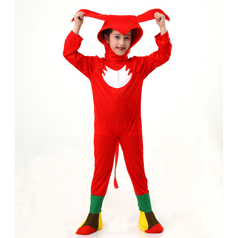 Halloween cos Supersonic Kid Hedgehog Red Sonic Child Red Nakruth Jumpsuit