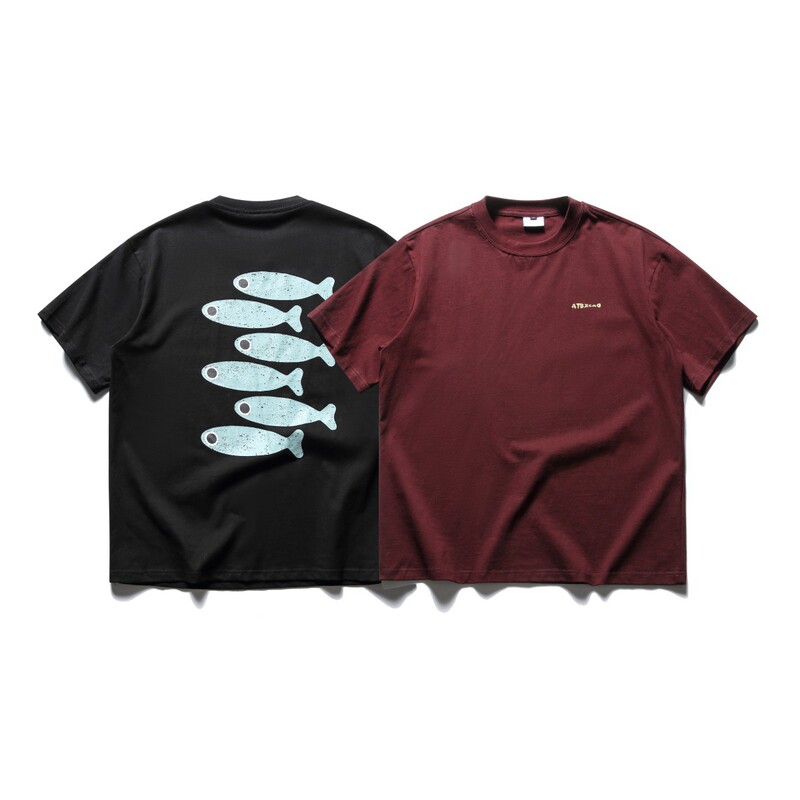 RUIIENRS x ABOOXCAO 2025 Summer New American Style Retro Printed All-Match Short Sleeve XC004