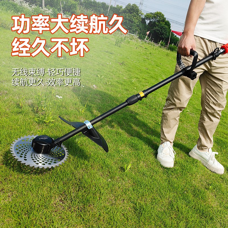 Lawn mower small retractable household agricultural lawn mower high power lithium battery lawn mower charging agricultural