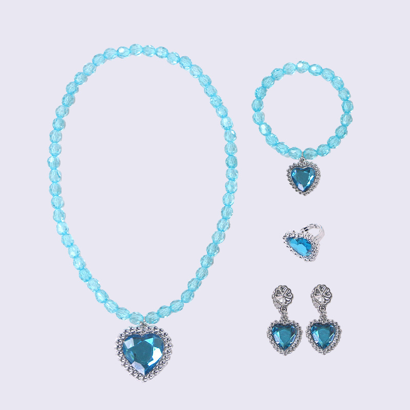 アナと雪の女王エルサ姫アクセサリークラウン魔法の棒手袋お下げネックレスブレスレットイヤリングセット2|undefined