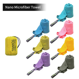 Cross-border hot-selling factory direct selling nano random quick-drying towel portable fitness sweat-absorbent towel storage bag