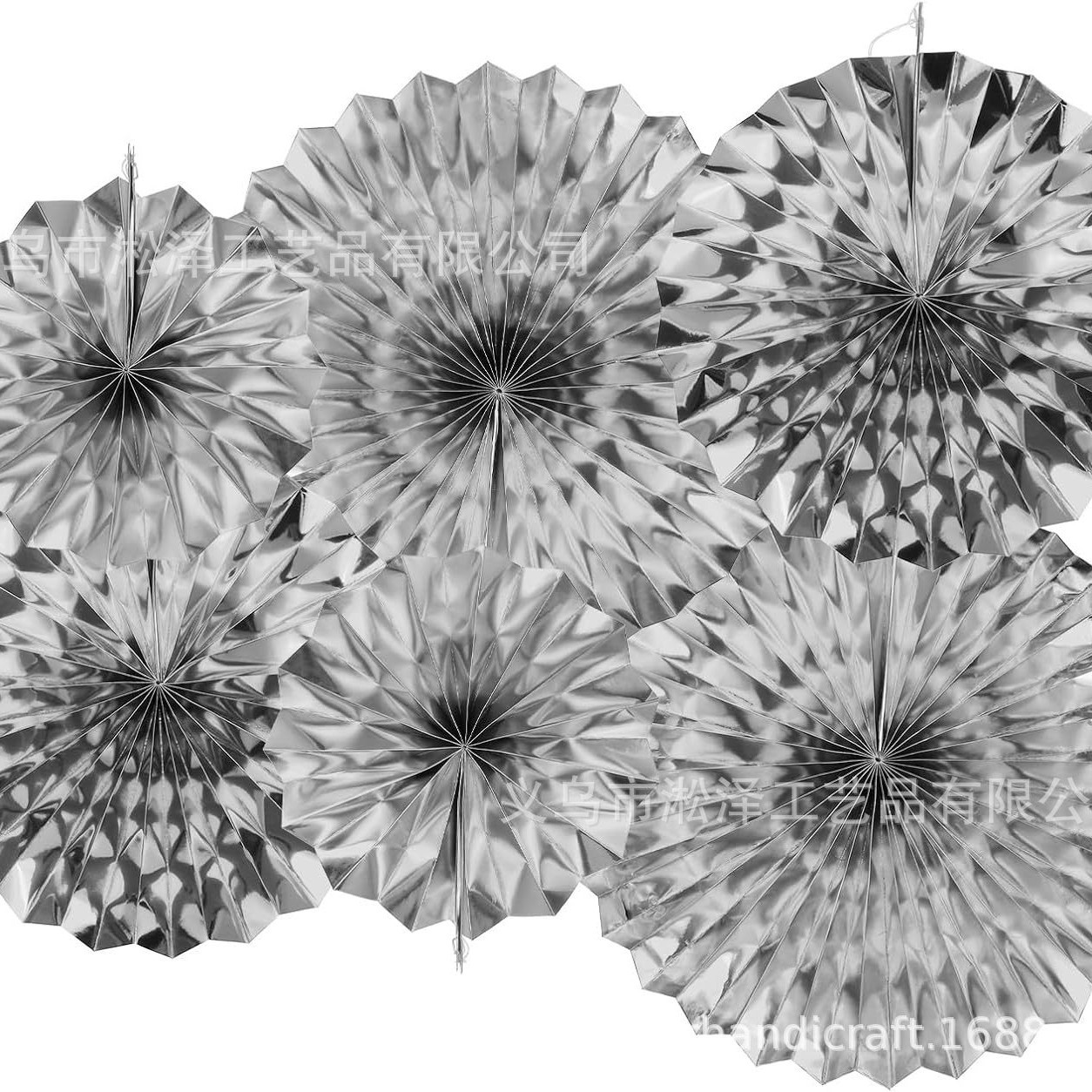 6 un conjunto de ventilador de papel redondo de origami flores festivas decoración de ventanas de bodas de cumpleaños pared de fondo DIY set