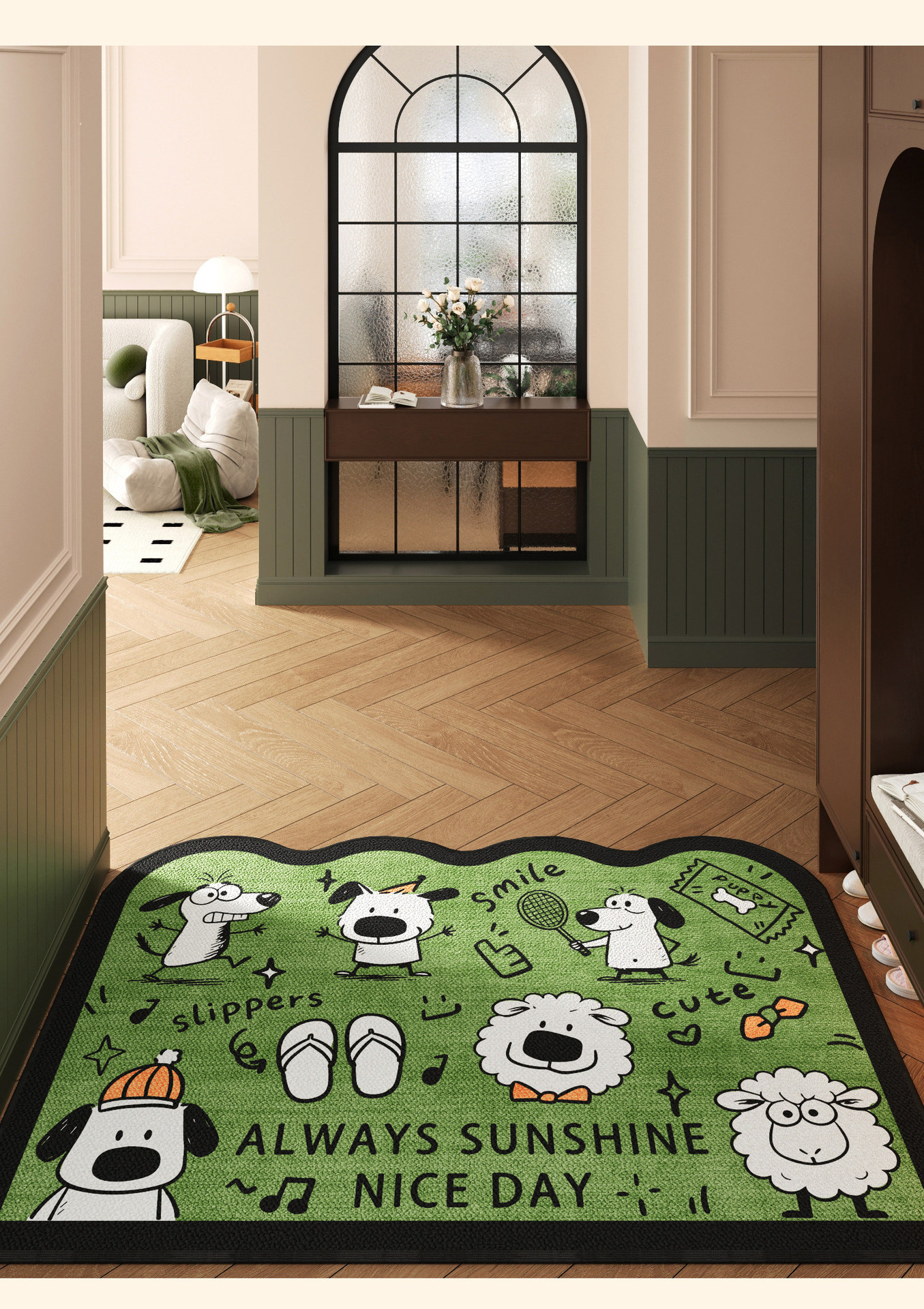 Entrance Door Mat 2026 New Cartoon Style Entrance Foot Mat for Home Use, Non-Slip and Dirt-Resistant Outdoor Carpet