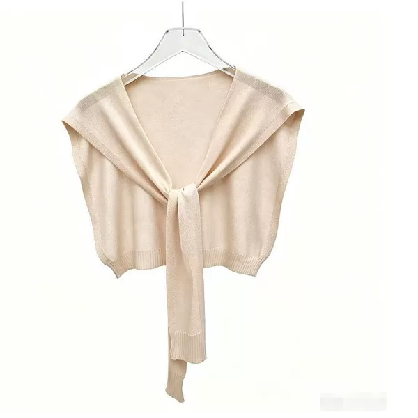 Summer Lightweight Air-Conditioned Room Shoulder Cape for Women, Knitted Solid Color Sun Protection Multifunctional Shoulder Cover-Up Shawl Scarf