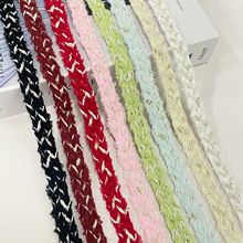 小香风手工勾线麻花金丝亮片花边编织线手工 diy衣服袖口衣领配饰