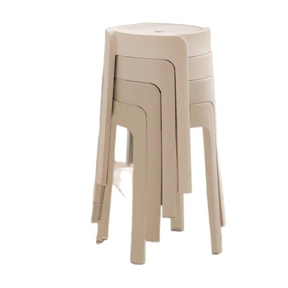 Taburetes de plástico grueso para el hogar, taburetes de comedor ciclón apilables, taburetes de molino de viento, taburetes redondos altos, sillas simples