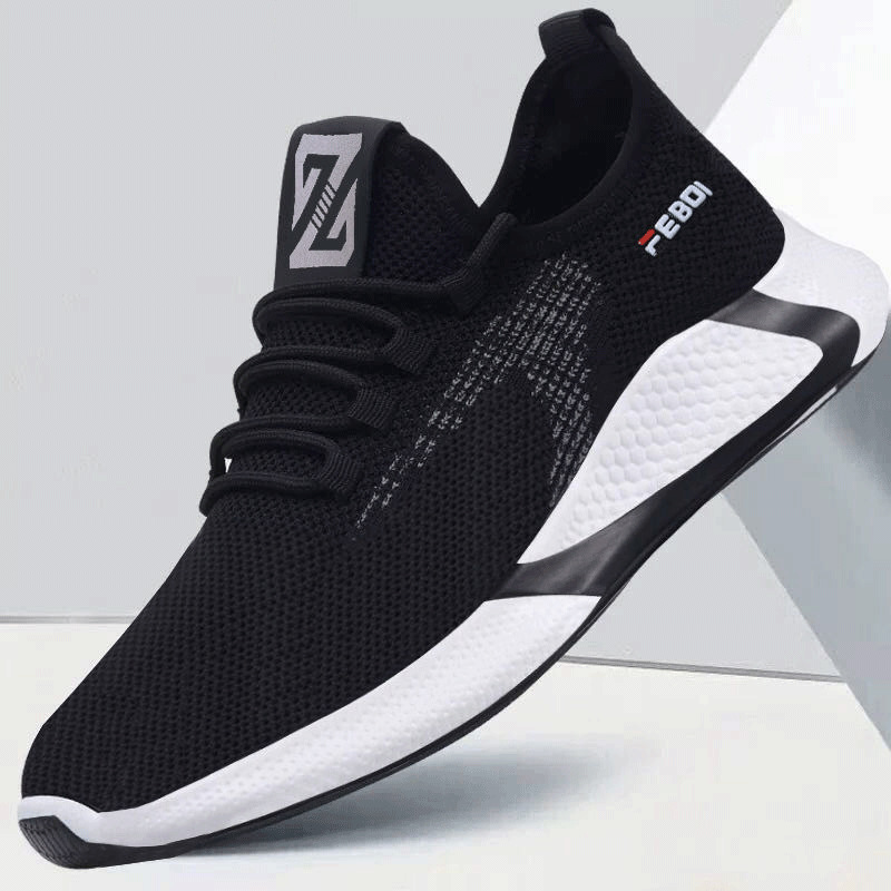 Summer Men's Breathable Fly-Knit Sports Shoes 2022 New Running Shoes Soft Sole Trendy Lightweight Men's Shoes Summer Men's Breathable Fly-Knit Sports Shoes 2022 New Running Shoes Soft Sole Trendy Lightweight Men's Shoes