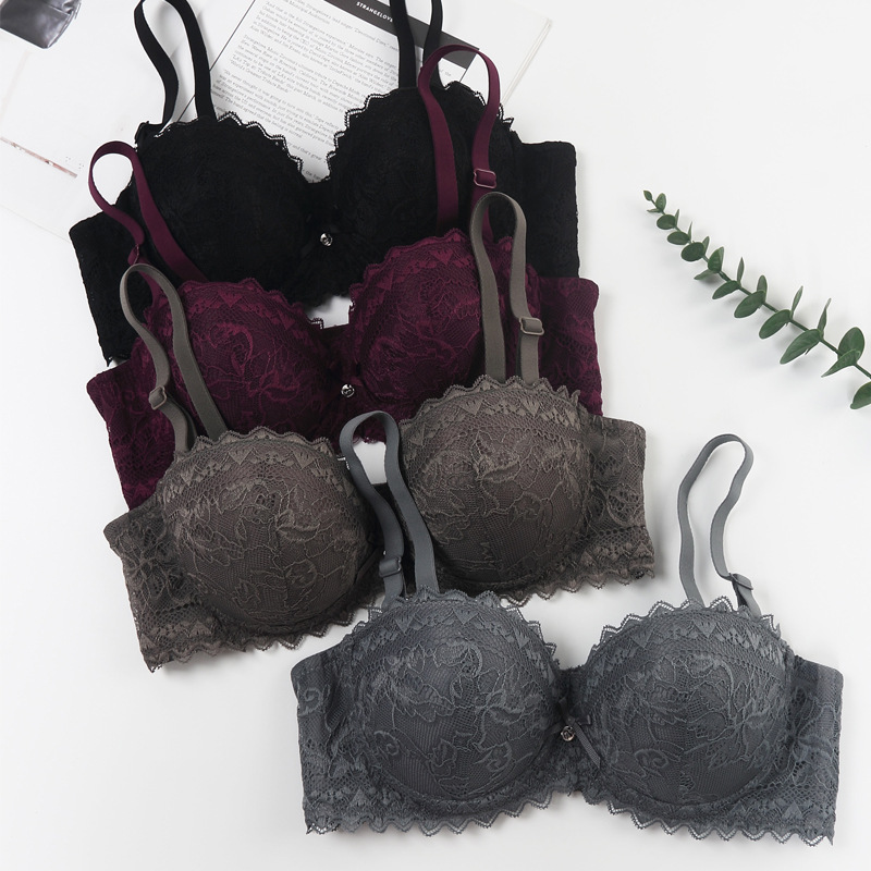 1 / 2 1⁄2 taza ajustable sujetador de encaje femenino ropa interior damas anti-caída reunida sujetador del sudeste asiático
