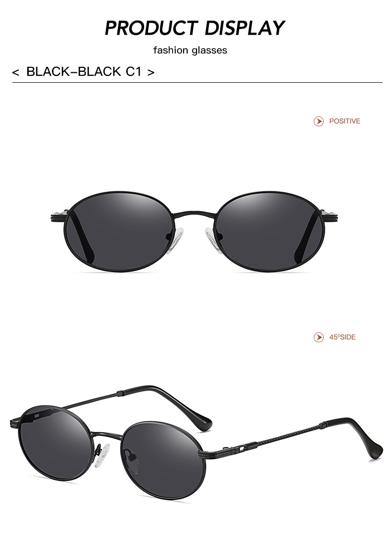 65g Weight Full Frame Glasses Structure Sunglasses Classification Ac, UV400 Protection Lens Material Oval Frame Glasses Style Outdoor, Travel, Fishing Occasion Solid Color Pattern All Seasons Season Unisex Gender Oval Design Retro, Vintage Style, Sweet Style Retro Vintage Style Sweet Solid Color Ac UV400 Protection Oval Frame Oval Full Frame Women's Sunglasses 6