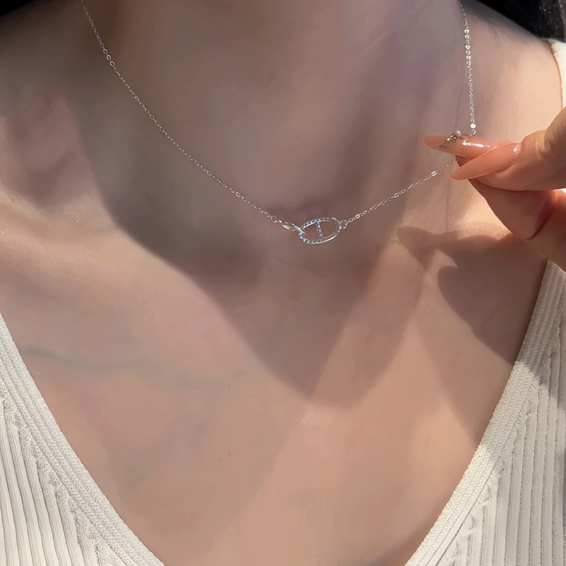 S925 Sterling Silver Flower Necklace Women Elegant
