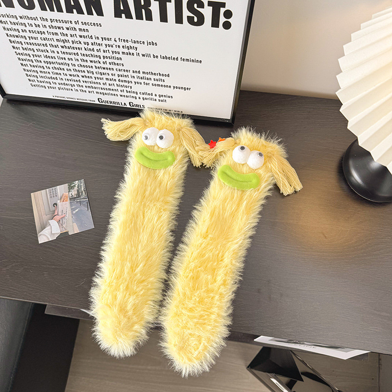 Calcetines Peludos de Piso para Dormir de Fibra de Acetato Engrosados para Invierno y Casa image 9