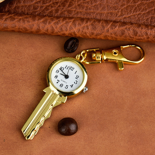 Fashion quartz watch necklace gold key quartz pocket watch quartz watch key chain hanging watch manufacturer wholesale